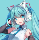 Hatsune Miku cat ear headphones limited Vocaloid Bluetooth Music Equipment YOWU