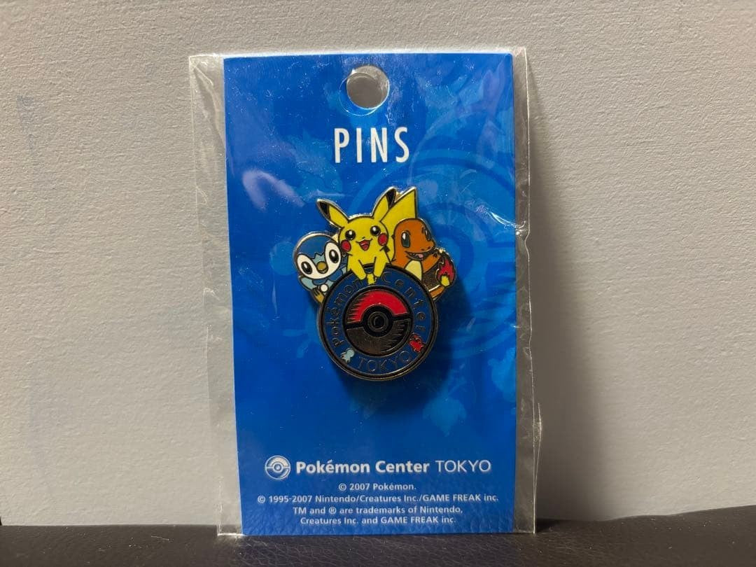 Pokemon Center Tokyo 2007 Pin Badge Pikachu Piplup Charmander Nintendo Limited