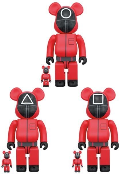 BE@RBRICK Squid Game FRONTMAN GUARD 4 Types Set 100% & 400% Medicom Toy NETFLIX