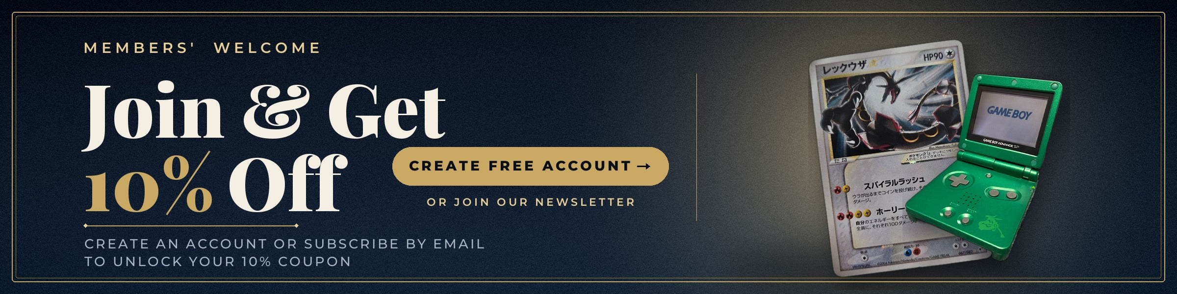 Members' welcome: join and get 10% off — create a free account or subscribe to our newsletter to unlock your 10% coupon. Authentic Japanese collectibles, curated in Japan.