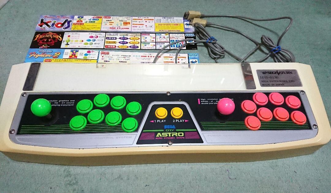 Sega Saturn Virtua Stick Pro HSS-0130 Arcade Controller Game New Astro City 1996 - back view