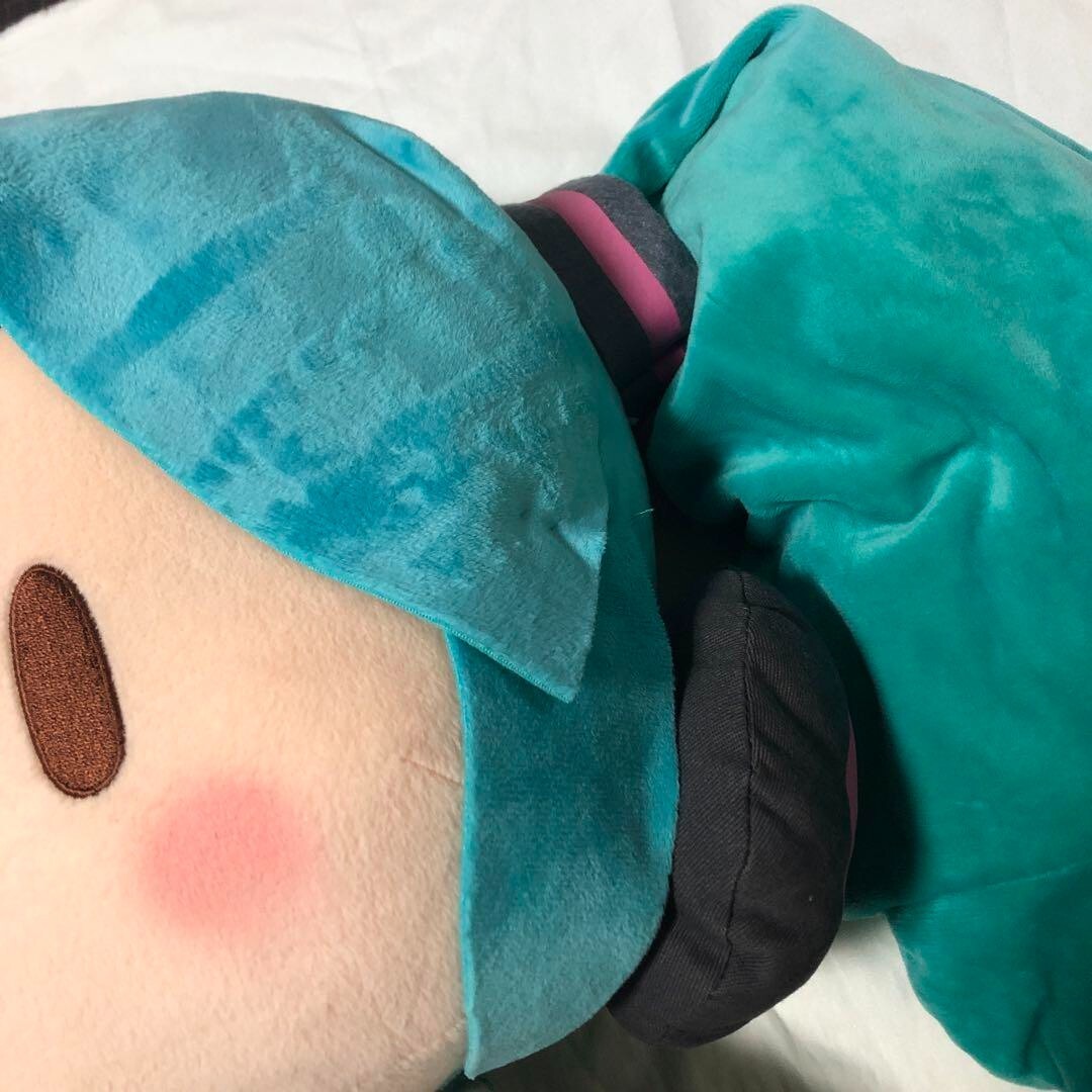 Hatsune Miku big jumbo fluffy Fuwa Fuwa Plush Doll Stuffed 2016 SEGA Vocaloid - box and packaging