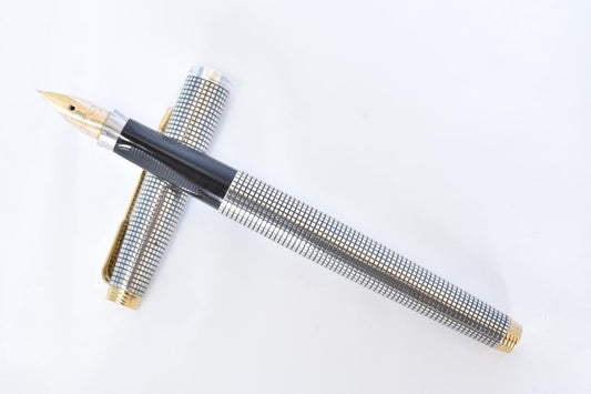 Parker 75 Sterling Silver Color Fountain Pen 14K Nib XF 585 Limited Edition