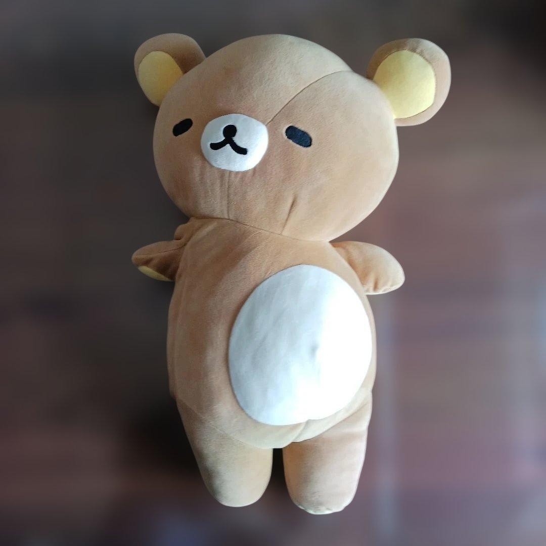 Rilakkuma Fluffy BIG Cushion Plush Pillow Soft Hug Kawaii Sleeping San-x Model