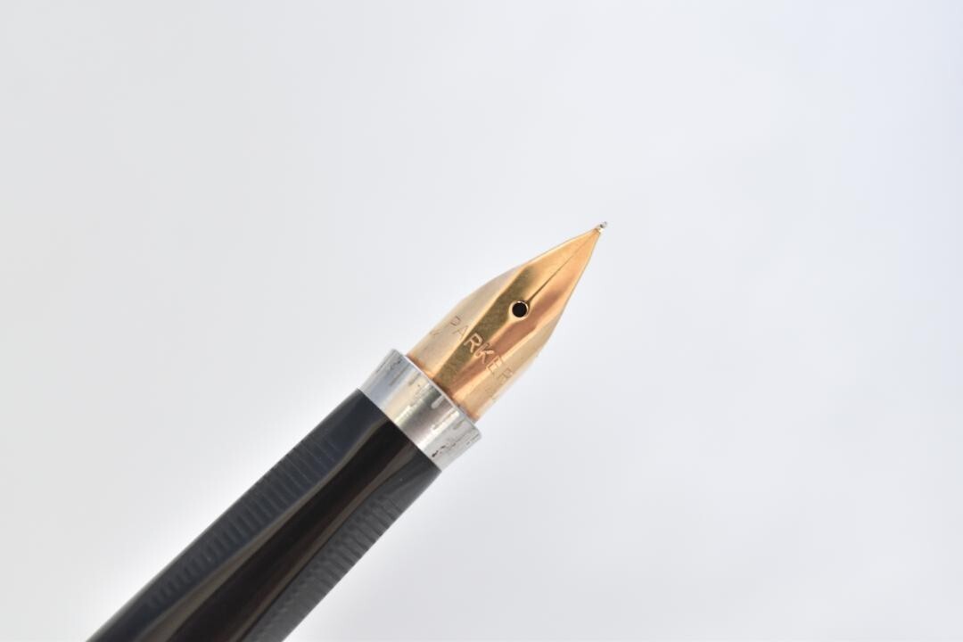 Parker 75 Sterling Silver Color Fountain Pen 14K Nib XF 585 Limited Edition - back view