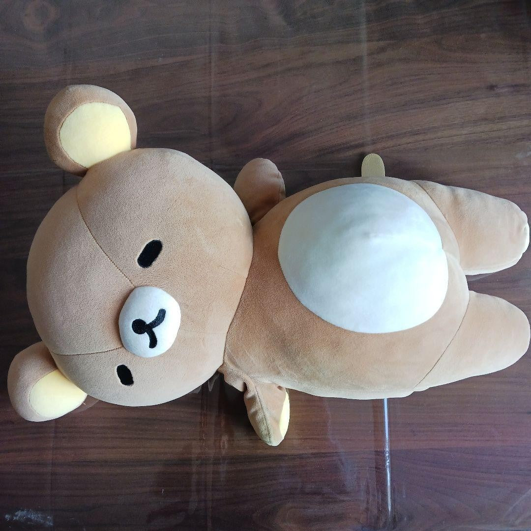 Rilakkuma Fluffy BIG Cushion Plush Pillow Soft Hug Kawaii Sleeping San-x Model - detail