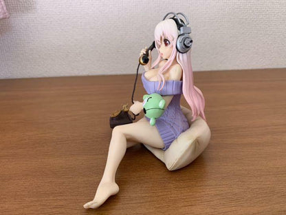 Super Sonico Life Adhesion Coverage Special Figure Chatting Time Prize Furyu - box and packaging