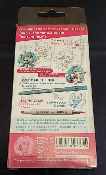 Vocaloid Hatsune Miku Copic Ciao Set Limited Edition special sticker Copic SEGA - detail