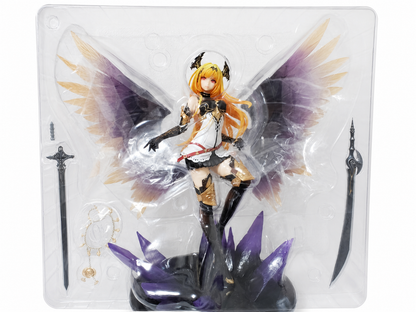 Kotobukiya Dark Angel Olivia inner blister with figure, wings, swords, chain accessory and crystal base