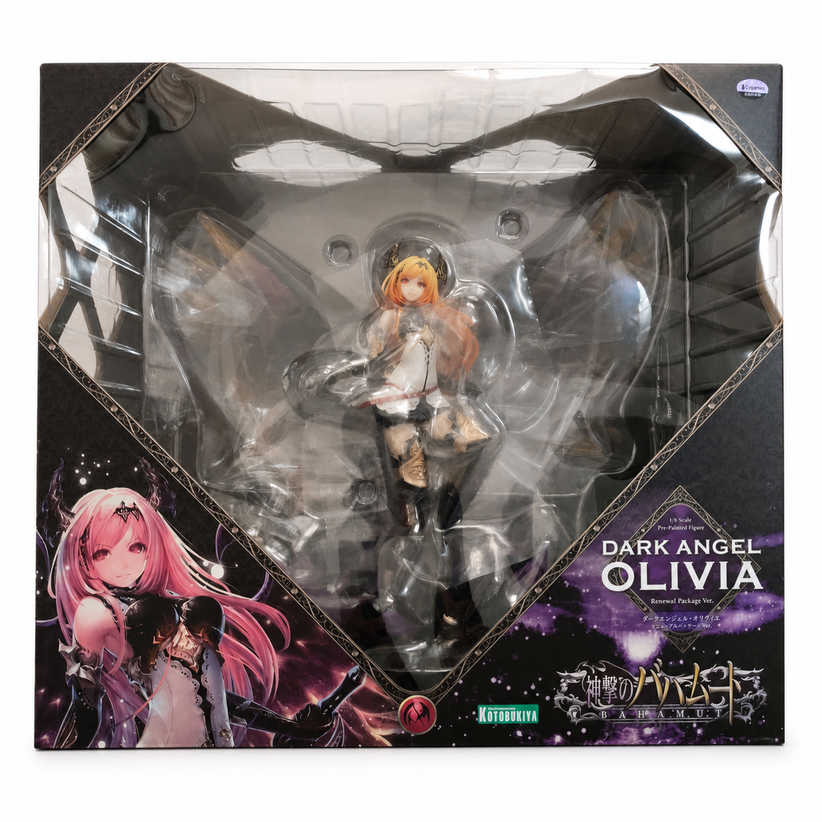 Kotobukiya Dark Angel Olivia Renewal Package box with figure, blister and included parts