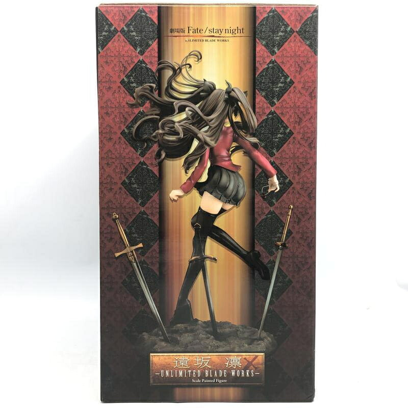A boxed Fate/stay night Unlimited Blade Works Tohsaka Rin figure on a white background.