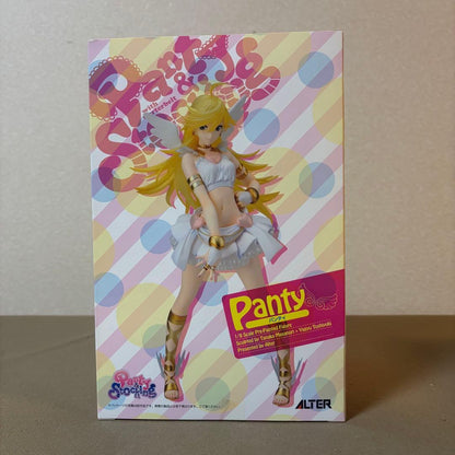 A boxed Panty figure from Panty & Stocking with Garterbelt standing upright.