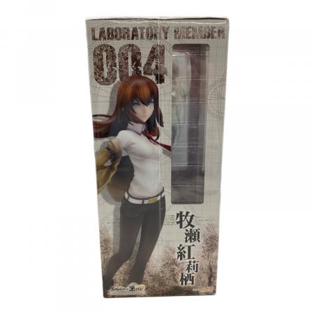 Retail figure box showing Makise Kurisu artwork and a clear side window