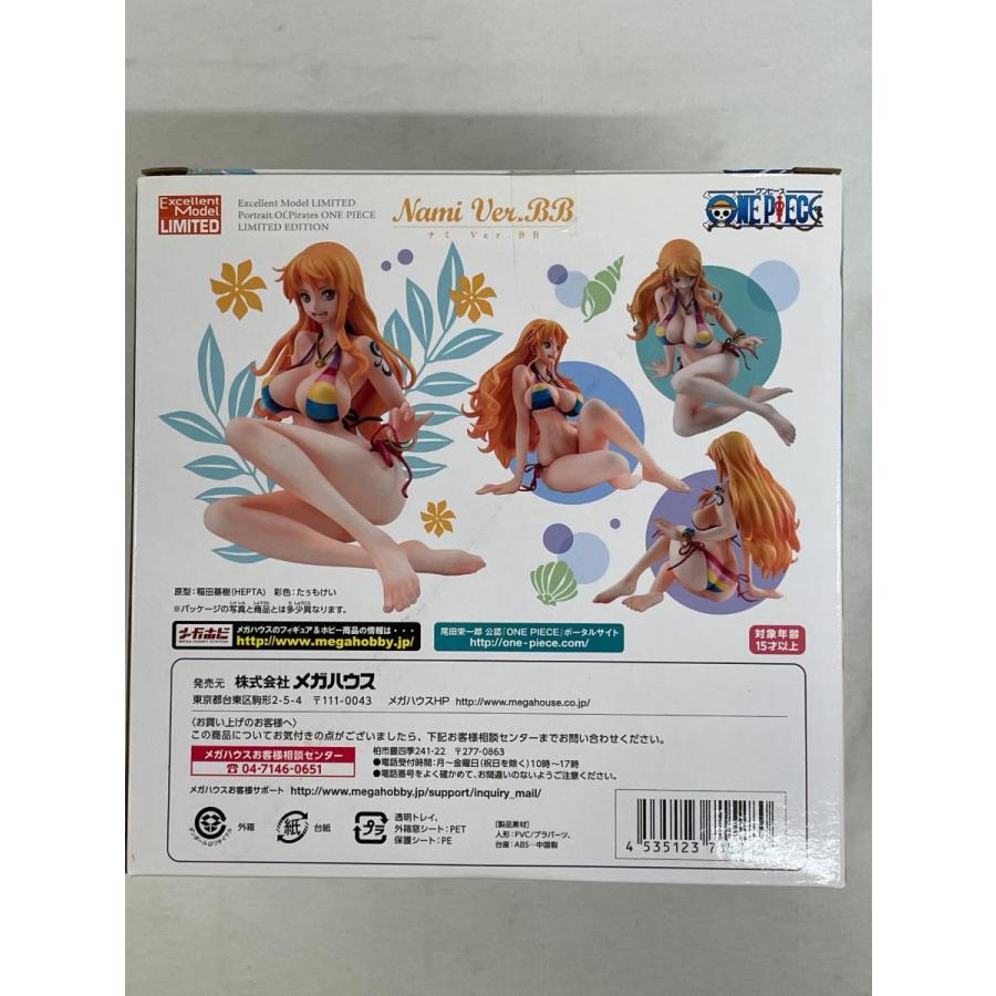 The back of a boxed Nami Ver.BB figure with multiple pose images and product information.