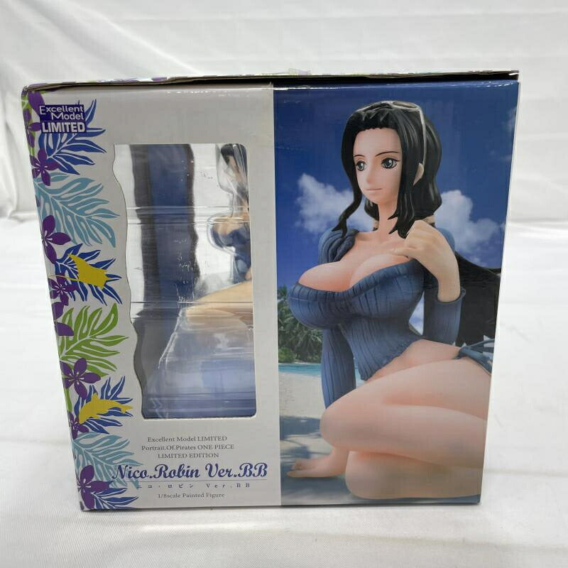 Front of a boxed Portrait.Of.Pirates Nico Robin Ver.BB figure with a clear window and character artwork.