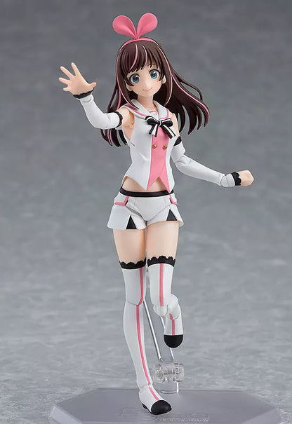 A posed Kizuna AI figma figure standing on a display base.