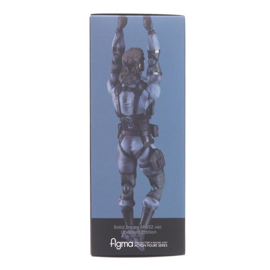 Retail box with a figure image of Solid Snake on a blue front panel.
