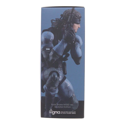 A boxed Figma Solid Snake figure package with character art on the front.