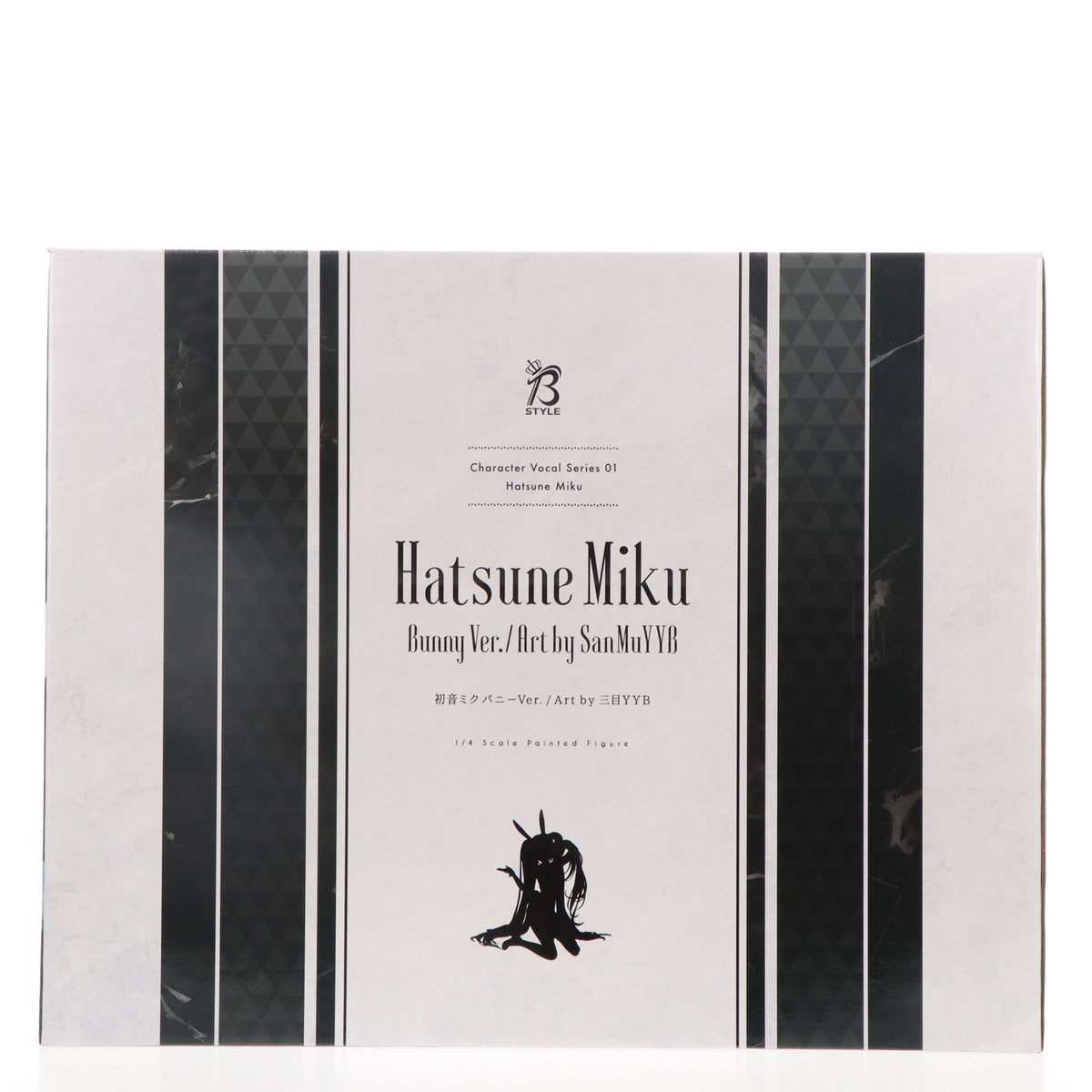 Front of a Hatsune Miku Bunny Ver. figure box on a white background.