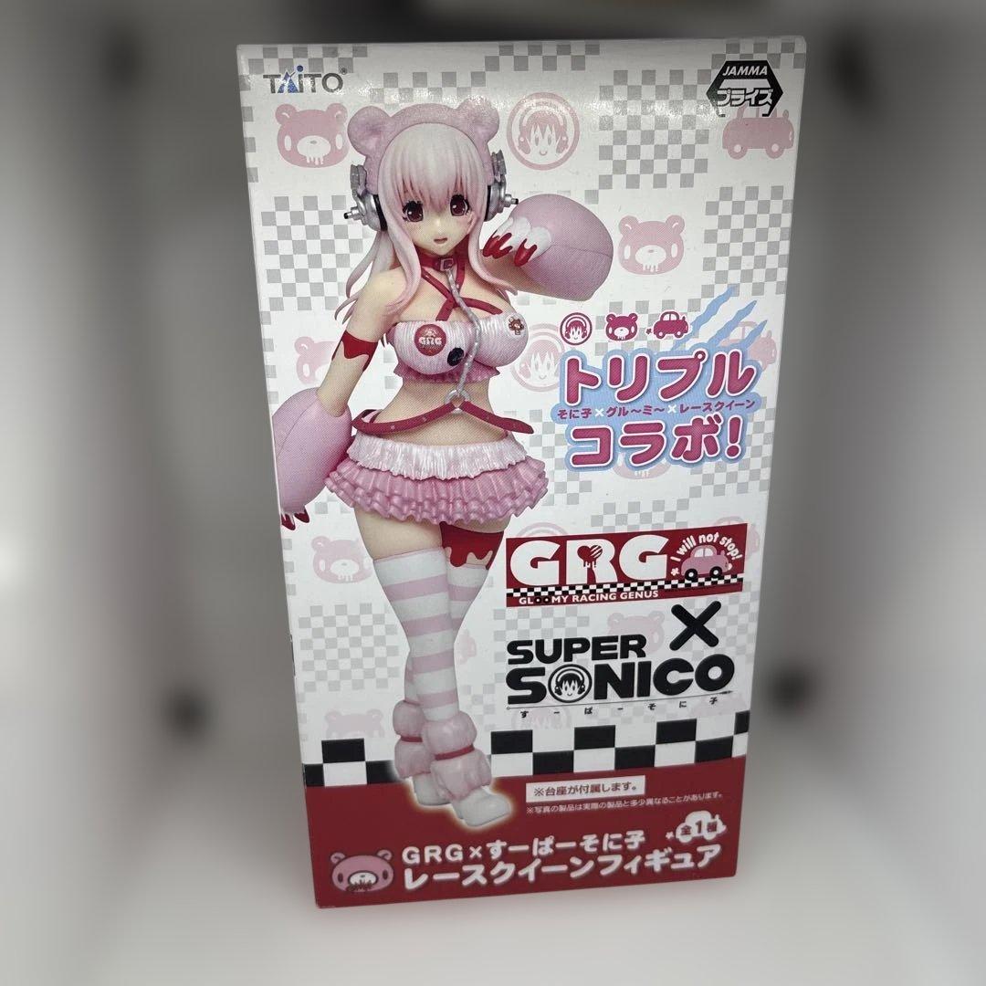 Actual sealed Taito GRG Super Sonico Race Queen figure box front