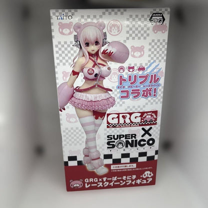 Actual sealed Taito GRG Super Sonico Race Queen figure box front