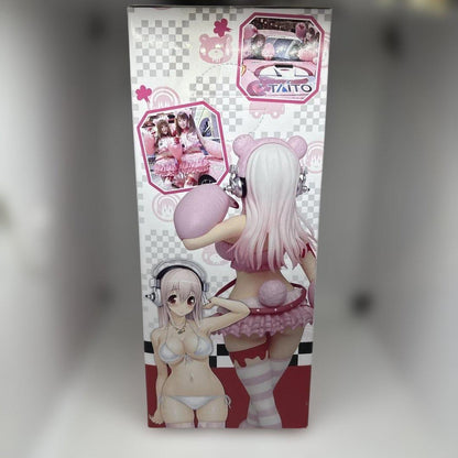 Actual sealed Taito GRG Super Sonico Race Queen figure box side one