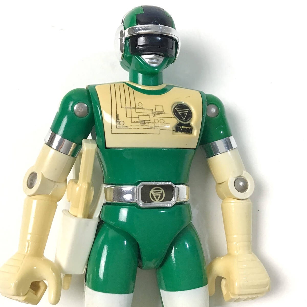 Power Rangers Choudenshi Bioman Green Chogokin Action Figure BANDAI 1984 Model