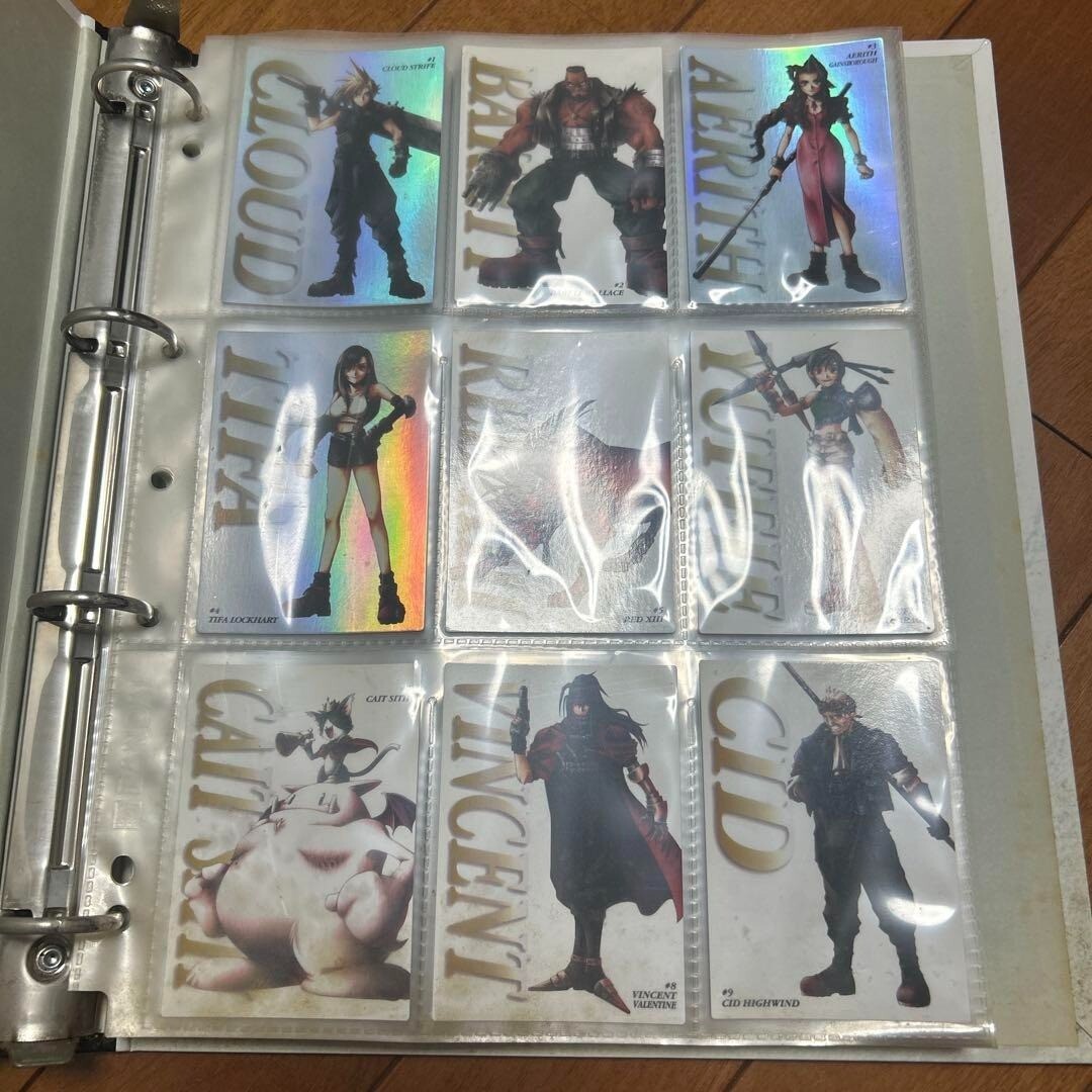 Final Fantasy VII Carddass Masters Complete Set of 140 Cards with Binder Bandai