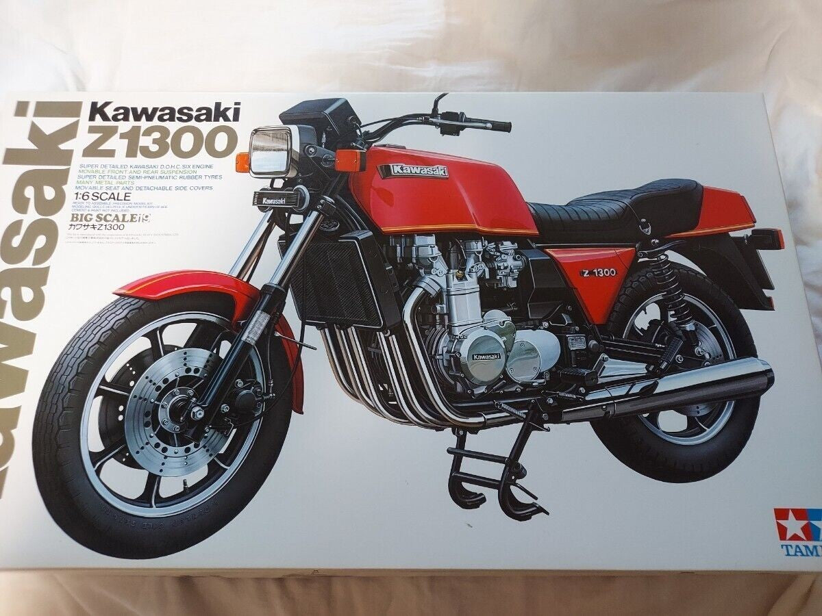 KAWASAKI Z1300 SUER DETAILED D.O.H.C. SIX ENGINE Plastic Model Kit Bike TAMIYA - photo 2