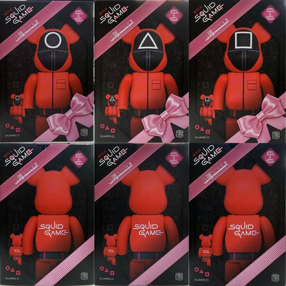 BE@RBRICK Squid Game FRONTMAN GUARD 4 Types Set 100% &amp; 400% Medicom Toy NETFLIX