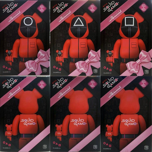 BE@RBRICK Squid Game FRONTMAN GUARD 4 Types Set 100% &amp; 400% Medicom Toy NETFLIX