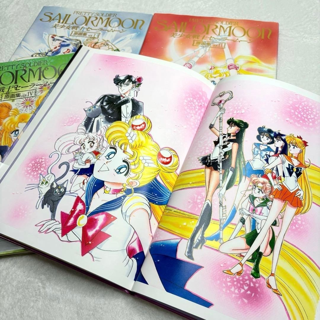 Sailor Moon Original Picture Art Book illustration Set of vol 1-4 Naoko Takeuchi