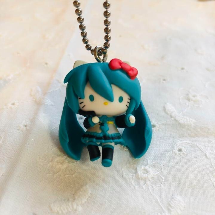Hatsune Miku x Hello Kitty Ball Chain Mascot Vocaloid Sanrio Collaboration Cat - photo 2
