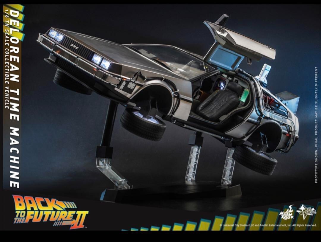 Back To The Future II DeLorean MMS636 Time Machine Figure Hobby Hot Toys 2023