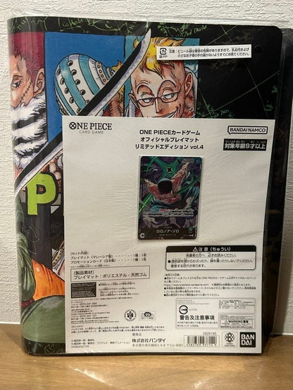 ONE PIECE Card Game Official Playmat Limited Edition Vol. 4 Zoro Promo Card