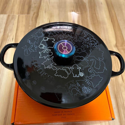 Le Creuset Pokemon shiny black Marmit 22cm 2.6L Enameled Pot cooking cookware