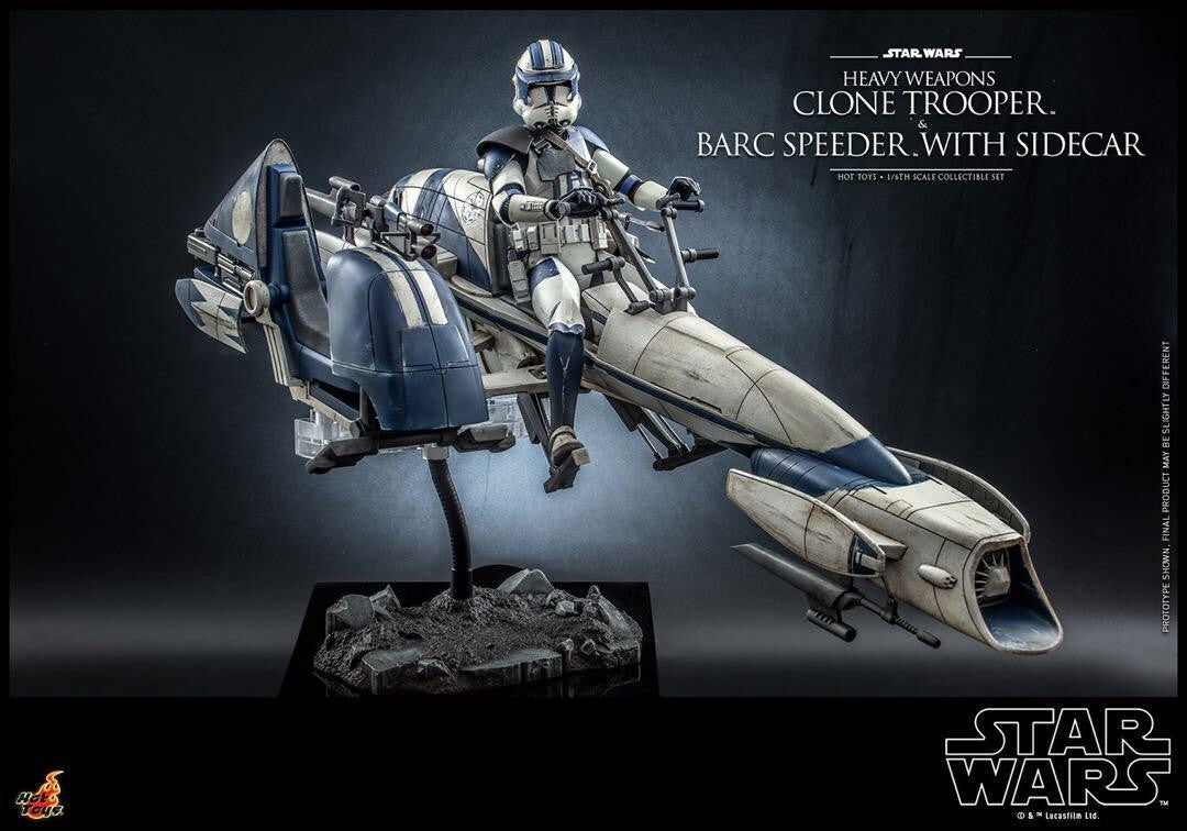 Star Wars The Clone Wars Commander Apo &amp; BARC Speeder 1/6 Figure HOT TOYS TMS077