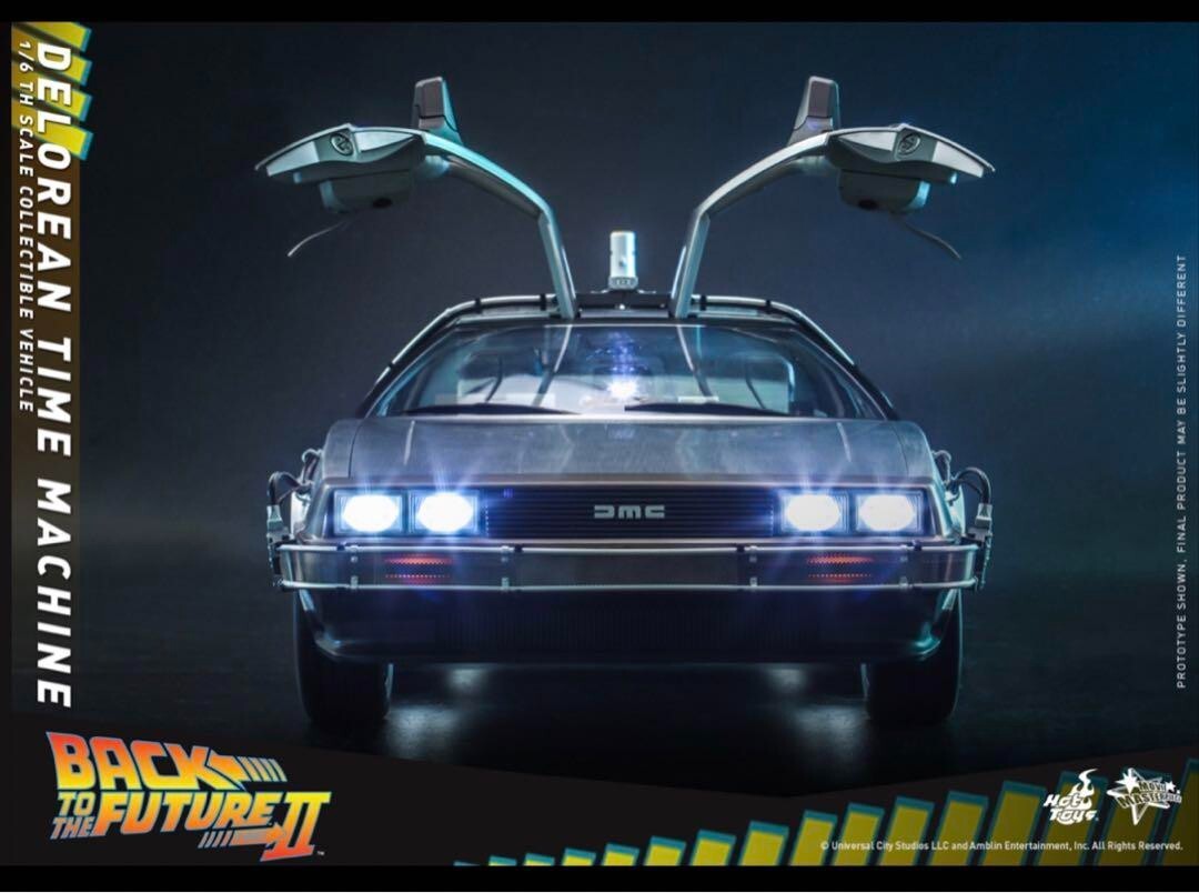 Back To The Future II DeLorean MMS636 Time Machine Figure Hobby Hot Toys 2023