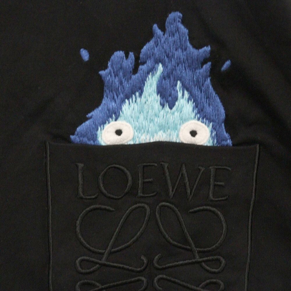 Loewe x Studio Ghibli Howl's Moving Castle Calcifer T-shirt S-Size Black Final - photo 7