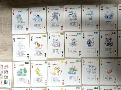 Pokemon Playing Cards Deck Poker Red Green set Charizard Venusaur Nintendo 1996 - photo 13