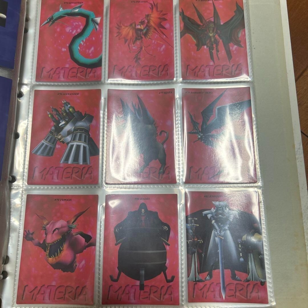 Final Fantasy VII Carddass Masters Complete Set of 140 Cards with Binder Bandai