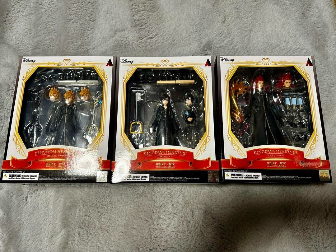 Disney Kingdom Hearts Bring Arts Xion Roxas Axel Figure 3Types Set SQUARE ENIX