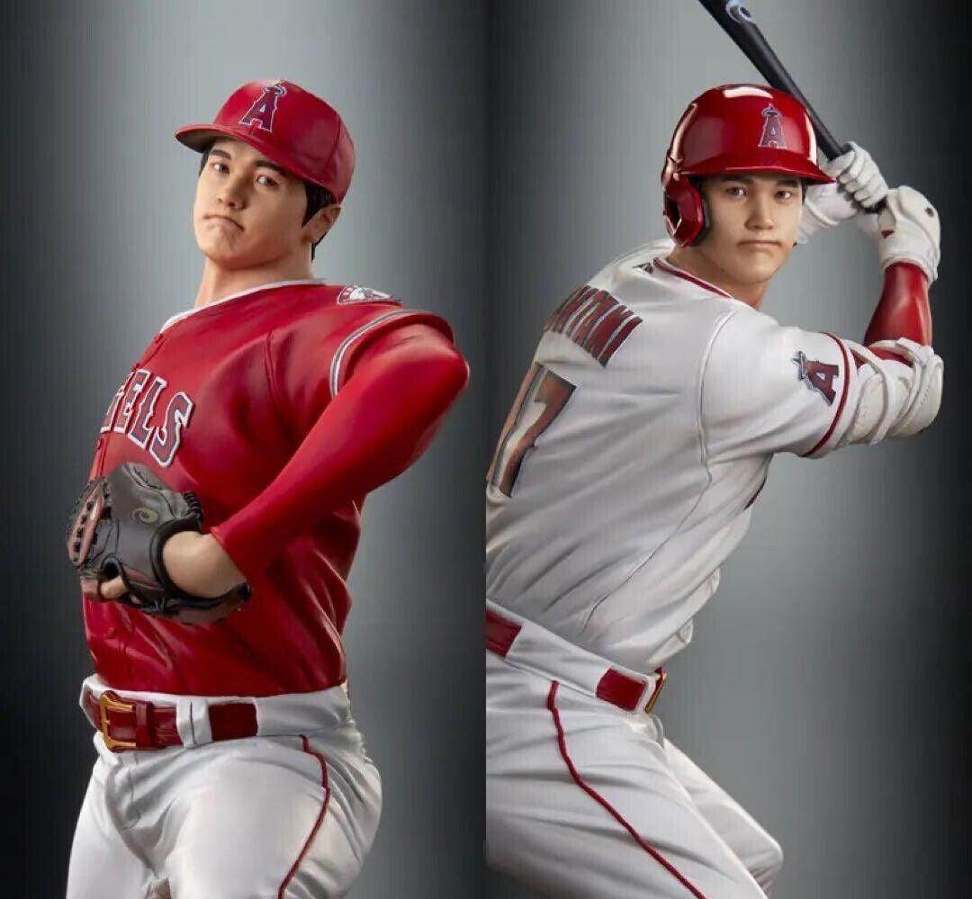 Real Perfect Shohei Ohtani Premium Figure 1/6 Pitching &amp; Hitting Toy MLB Ensky
