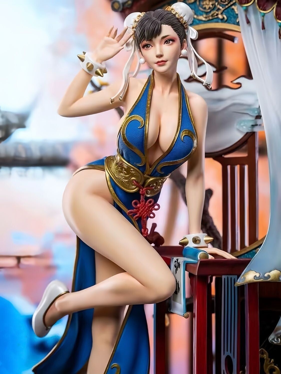 Figurine Street Fighter Chun-Li échelle 1/4 CAPCOM jeu de combat Beautiful Gi...