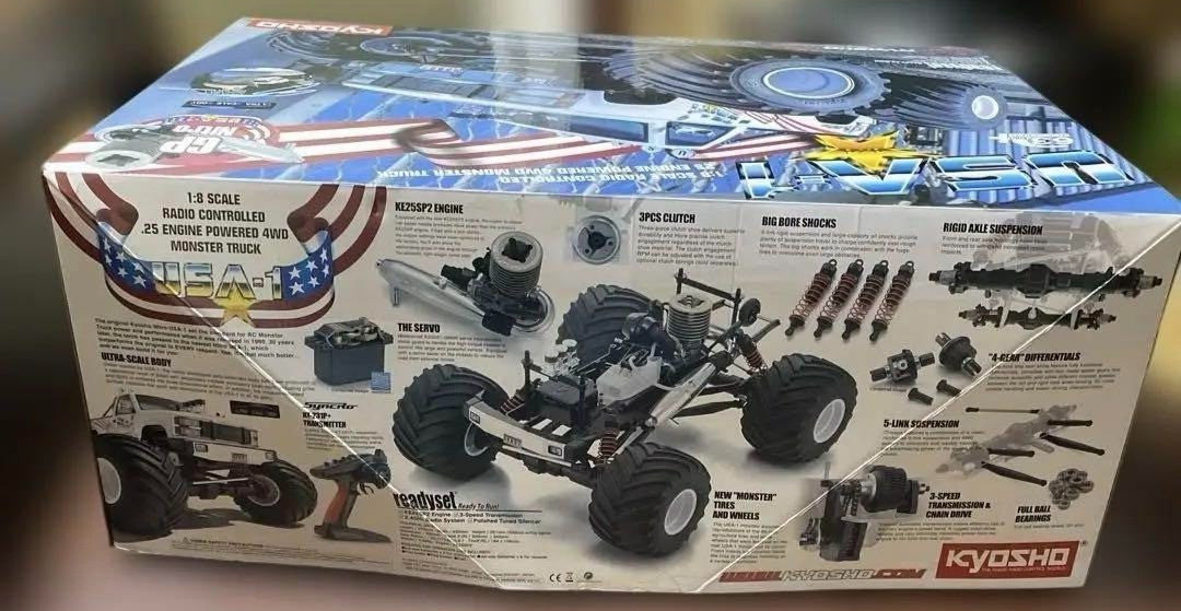 Kyosho USA-1 Engine Powered 4WD Monster Truc GP Nitro 1:8 Scale 33155D Ready Set