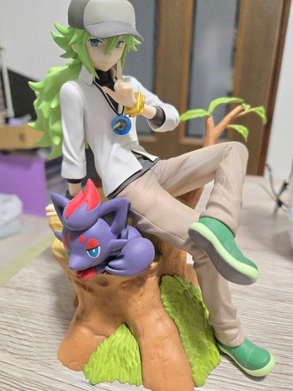 Pokemon Center Original N &amp; Zorua 1/8 Figure Black White Limited 2021 Kotobukiya