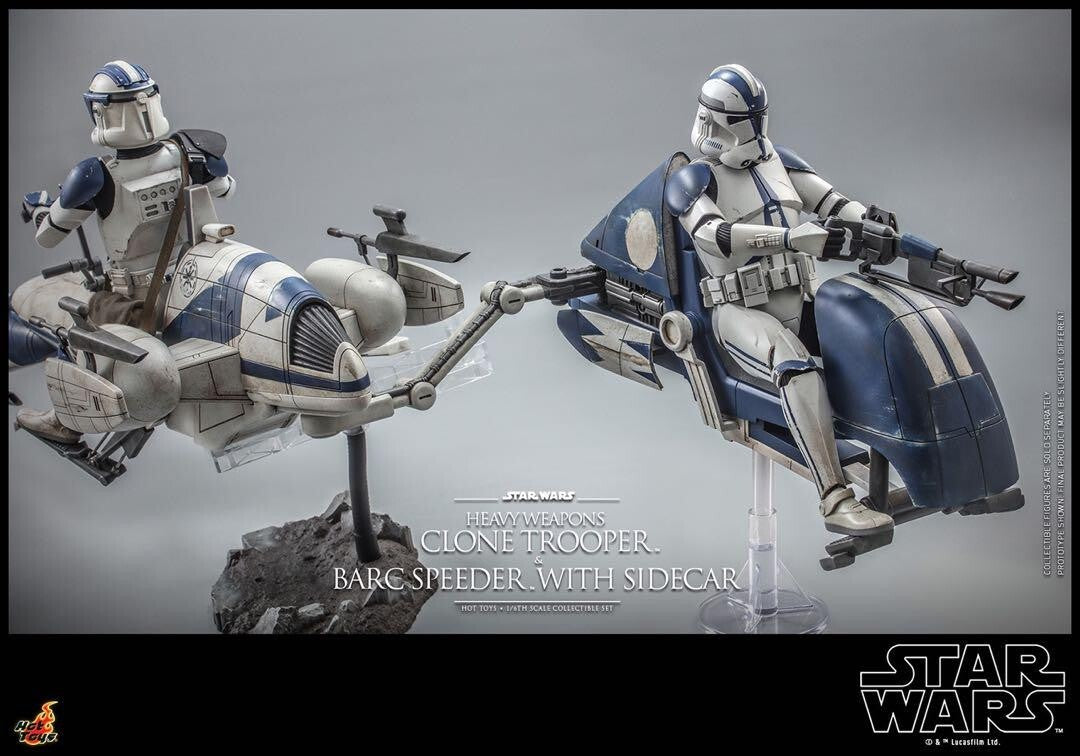 Star Wars The Clone Wars Commander Apo &amp; BARC Speeder 1/6 Figure HOT TOYS TMS077
