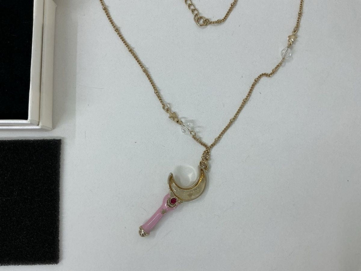 Sailor Moon Moon Stick Pendant Necklace Original Design Fan Club Benefit Limited