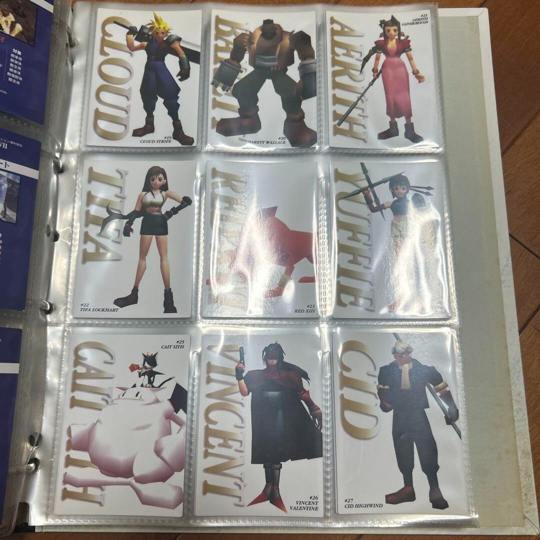 Final Fantasy VII Carddass Masters Complete Set of 140 Cards with Binder Bandai