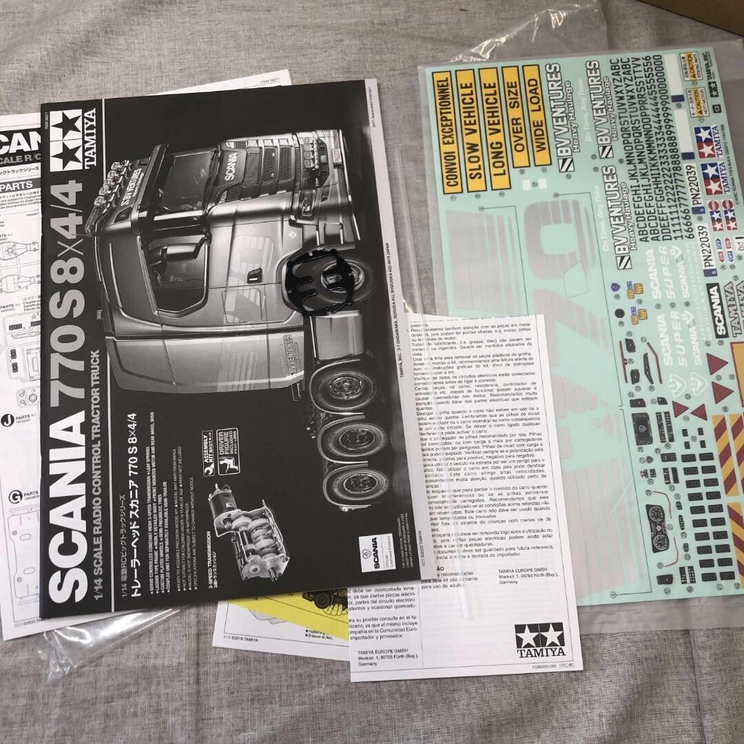 1/14 SCALE RADIO CONTROL TRACTOR TRUCK SCANIA 770 S 8x4/4 Model Kit 2023 TAMIYA